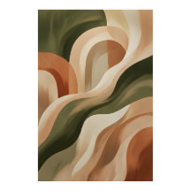 Aardse Terracotta Abstracte Wandkunst Galerij Post