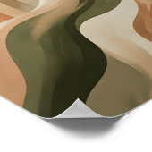 Aardse Terracotta Abstracte Wandkunst Galerij Post Poster (Hoek)