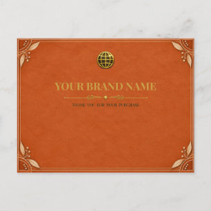 Aardse Terracotta Boho Verzendbon Briefkaart