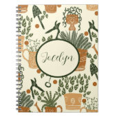 Aardse terracotta en groen Plant: Garden Lover's Notitieboek (Voorkant)
