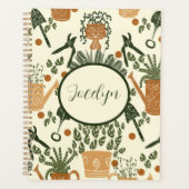Aardse terracotta en groen Plant: Garden Lover's Planner (Voorkant)