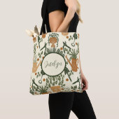 Aardse terracotta en groen Plant: Garden Lover's Tote Bag (Dichtbij)