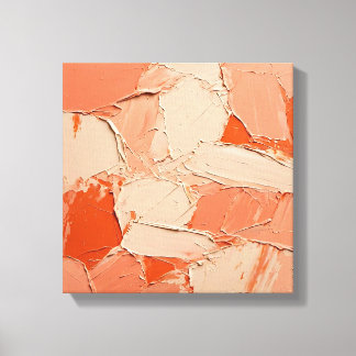 Aardse Terracotta Terracotta Koraal Klei Blokken M Canvas Afdruk