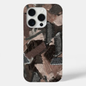 Aardse tinten abstract rustiek lint geweven Case-Mate iPhone case (Achterkant)