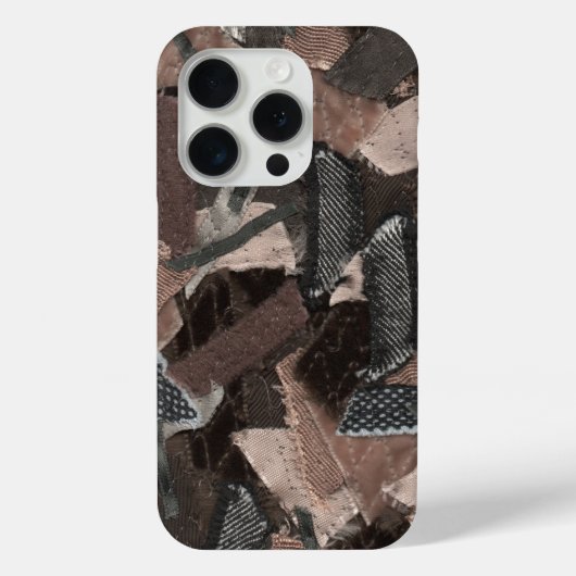 Aardse tinten abstract rustiek lint geweven Case-Mate iPhone case (Achterkant)