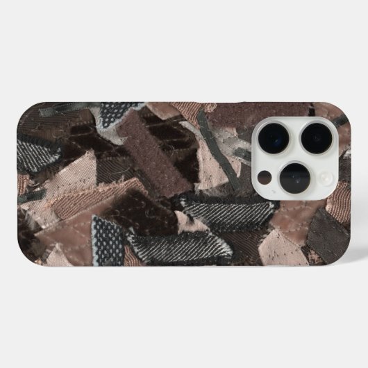 Aardse tinten abstract rustiek lint geweven Case-Mate iPhone case (Achterkant (horizontaal))