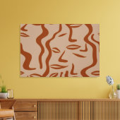 Aardse tinten Abstracte vrouwengezichten Canvas Afdruk (Insitu (Woonkamer))