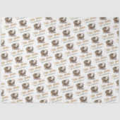 Aardse tinten groen goud gezellig kerstrendier tissuepapier (Voorkant)