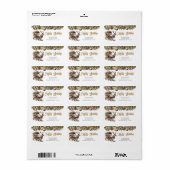 Aardse tinten groen goud Rendier en koets Etiket (Full Sheet)