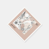 Aardse tinten minimalistische Boho kunst Servet (Hoek)