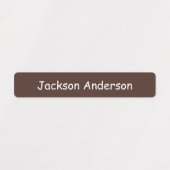 Aardse tinten Naam labels voor jongens waterdicht (Design 2)