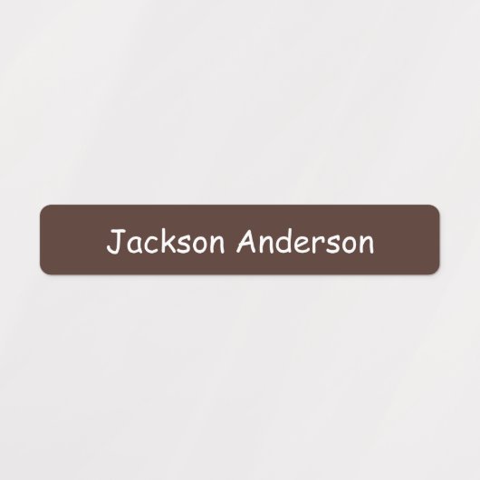 Aardse tinten Naam labels voor jongens waterdicht (Design 2)