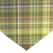 Aardse tinten Rust en Olive Plaid Korte Tafelloper (Hoek)