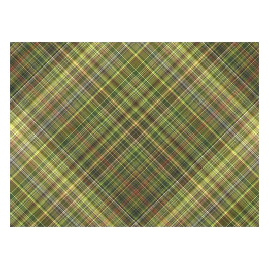 Aardse tinten Rust en Olive Plaid Tafelkleed (Voorkant (Horizontaal))