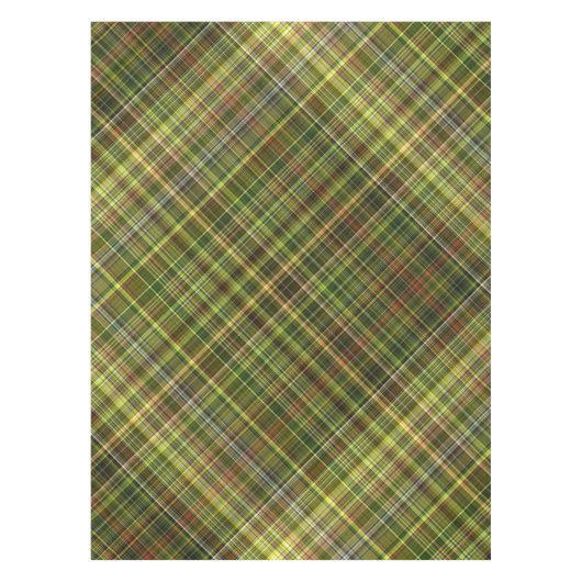 Aardse tinten Rust en Olive Plaid Tafelkleed (Voorkant)