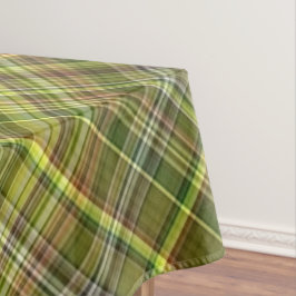 Aardse tinten Rust en Olive Plaid Tafelkleed