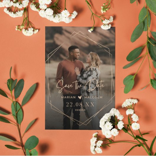 Aardse tinten save the date