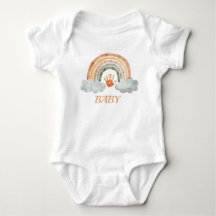 Aardse Tonaal Waterverf Boho Regenboog "Baby"