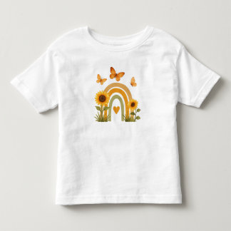 Aardse Tonaal Waterverf Boho Regenboog Kinder Shirts