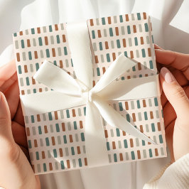 Aardse Toned Moderne Geometrische Cadeaupapier