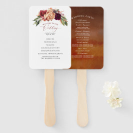Aardse Tonen Fall Trouwprogramma Hand Fan Handwaaier
