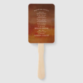 Aardse Tonen Fall Trouwprogramma Hand Fan Handwaaier (Achterkant)