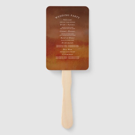 Aardse Tonen Fall Trouwprogramma Hand Fan Handwaaier (Achterkant)