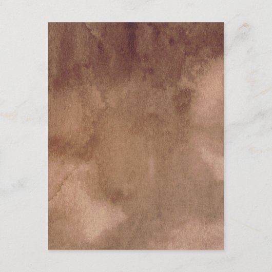 Aardse Tonen Waterverf Elegante Bruiloft Details Informatiekaartje (Achterkant)