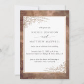 Aardse Tonen Waterverf, Hand getrokken Flora, Brui Kaart (Voorkant)