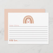 Aardse Toon Boho regenboog 1e verjaardag tijd caps Informatiekaartje (Voorkant / Achterkant)