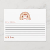 Aardse Toon Boho regenboog 1e verjaardag tijd caps Informatiekaartje (Voorkant)