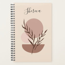 Aardse Trendy Abstract Boho Gepersonaliseerde Plan Planner