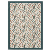 Aardse tribale tafelkleed met pijlen en veren (Voorkant)