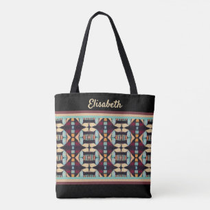 Aardse Tribale Tapijten Tote Bag