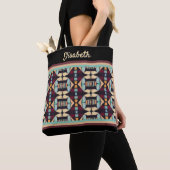 Aardse Tribale Tapijten Tote Bag (Dichtbij)