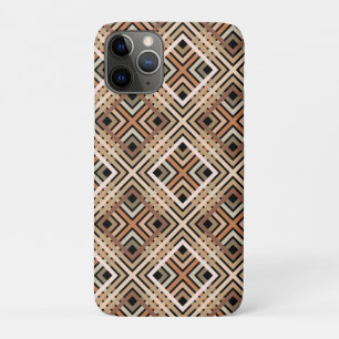 Aardse vierkanten patroon Case-Mate iPhone case