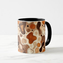 Aardse Vloeibare Vormen Mok – Minimaal Abstracte S