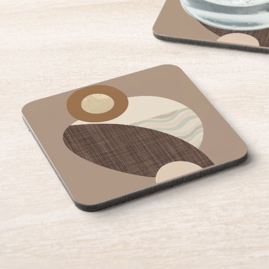 Aardse vormen bier onderzetter (Linkerzijde)