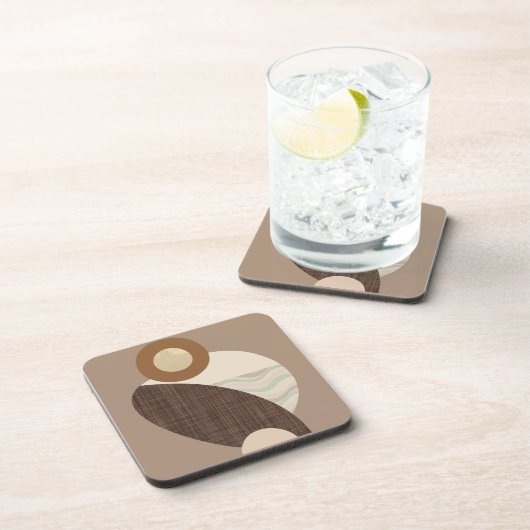 Aardse vormen bier onderzetter (Rechterzijde)