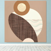 Aardse vormen canvas afdruk (Insitu (Houten vloer))