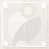 Aardse vormen glazen onderzetter (Achterkant)