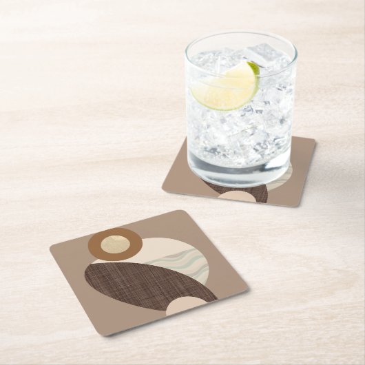 Aardse vormen kartonnen onderzetters (Insitu)