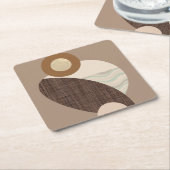 Aardse vormen kartonnen onderzetters (Schuin)