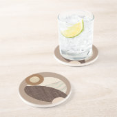 Aardse vormen zandsteen onderzetter (Zijkant)