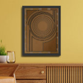 Aardse Vortex: Modern 3D Minimalistisch Boho Kunst Poster