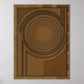 Aardse Vortex: Modern 3D Minimalistisch Boho Kunst Poster (Voorkant)