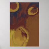 Aardse Wabi Sabi Abstract Groot Kunstwerk aan de M Poster (Voorkant)