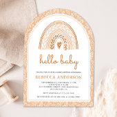 Aardse Waterverf Boho Rainbow Arch Baby shower Kaart