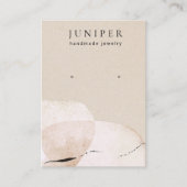 Aardse Waterverf Stones Kraft Earring Display Visitekaartje (Voorkant)