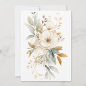 Aardse Waterverf Wildflower Vrijgezellenfeest Kaart (Achterkant)